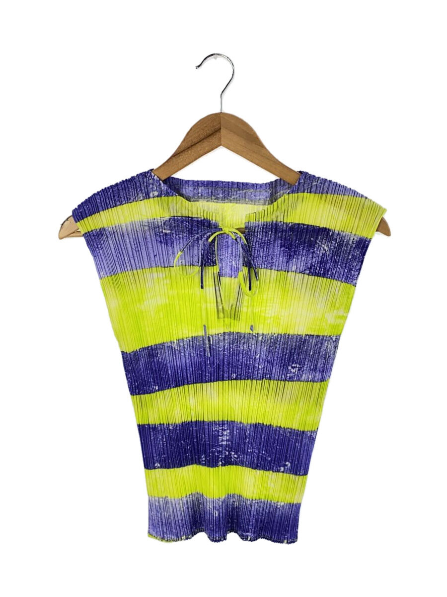 【中古】PLEATS PLEASE ISSEY MIYAKE◆ノースリーブカットソー/3/ポリエステル/YLW/PP31-JK931【レディースお召しもの】