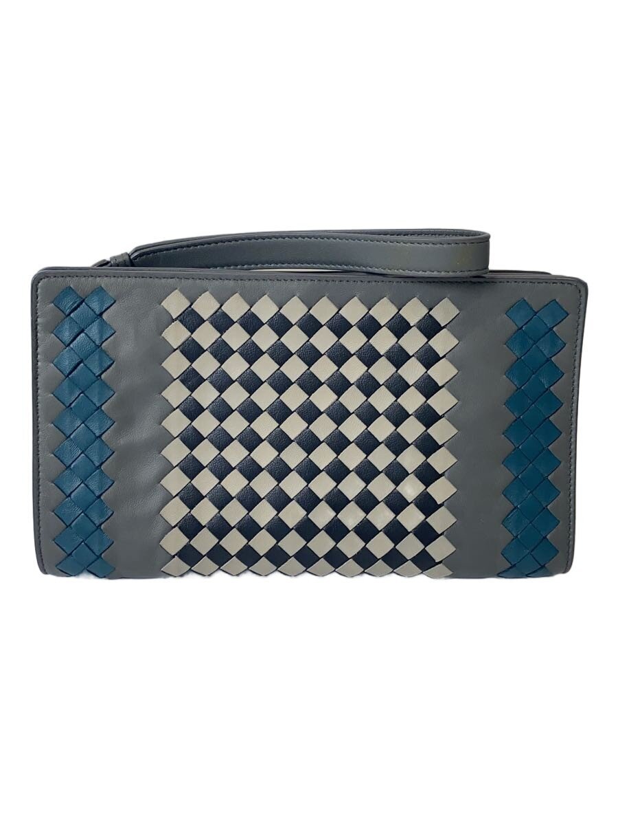 【中古】BOTTEGA VENETA◆イントレチャート/2塁手うしろ側/なめし革/GRY【御徒面子】