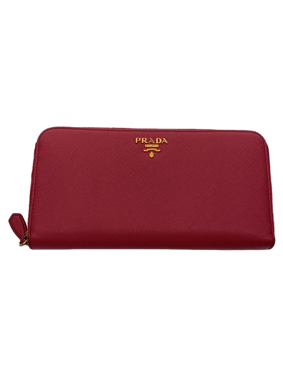 【中古】PRADA◆長サイフ/なめし革/PNK/レディース//【服飾雑貨他】
