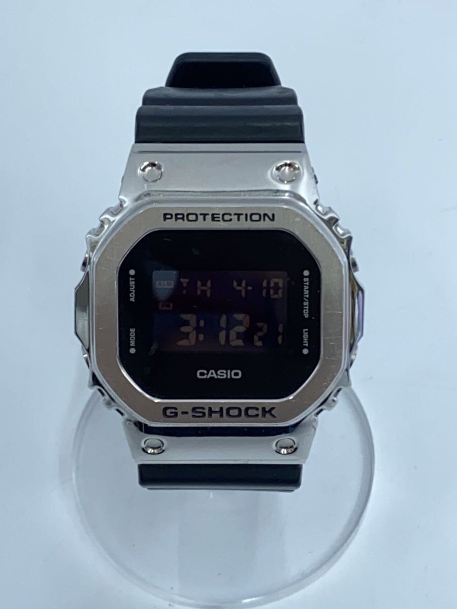 【中古】CASIO◆石英ウオッチ・G-SHOCK/デジタル/天然ゴム/BLK/BLK【服飾雑貨他】