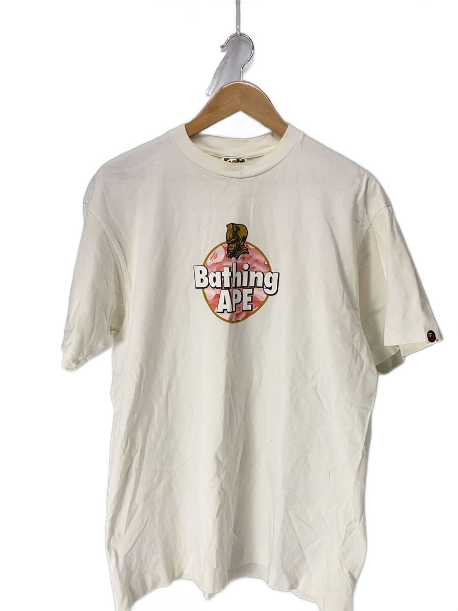 【中古】A BATHING APE◆プルオーバー/L/綿織物/WHT/無地//【メンズウェア】