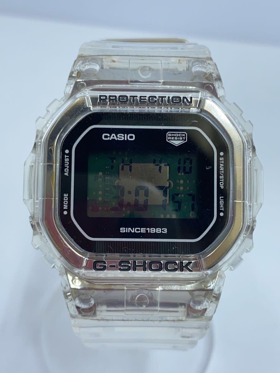 【中古】CASIO◆石英ウオッチ_G-SHOCK/デジタル/天然ゴム/BLK/CLR【服飾雑貨他】
