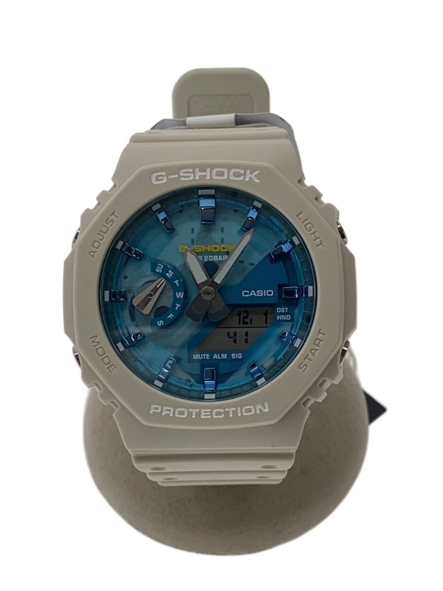 【中古】CASIO◆石英ウオッチ_G-SHOCK/デジアナ/天然ゴム/BLU【服飾雑貨他】