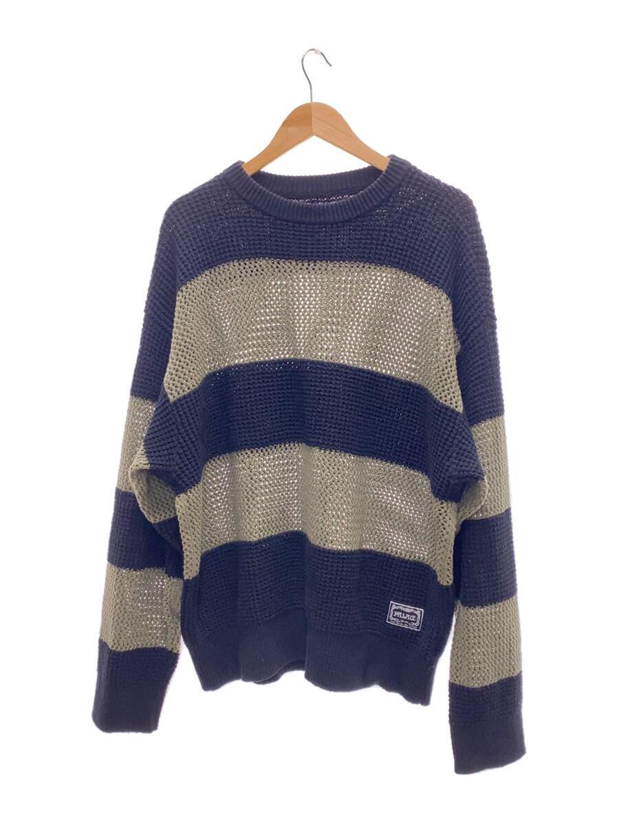 【中古】PALACE◆セーター(厚手)/XL/コットン/BLK/ストライプ/P26KW003/24SS/OPEN STRIPE KNIT//【メンズウェア】｜2ｎｄ STREET 店