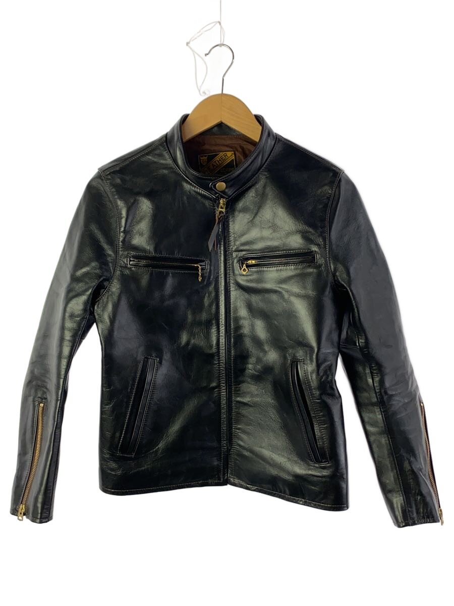 【中古】Y’2 LEATHER◆なめし革上衣・上衣/36/なめし革/BLK/無地【メンズウェア】