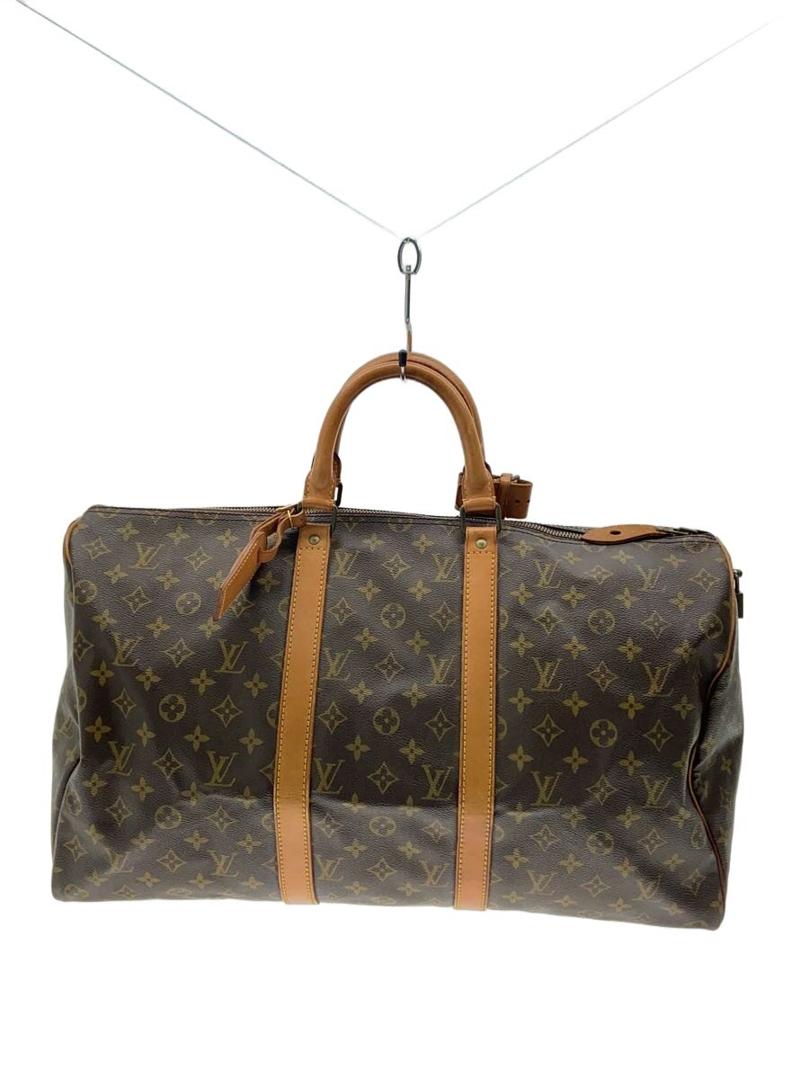 【中古】LOUIS VUITTON◆キーポル50_モノグラム・帆布/PVC/BRW【御徒面子】