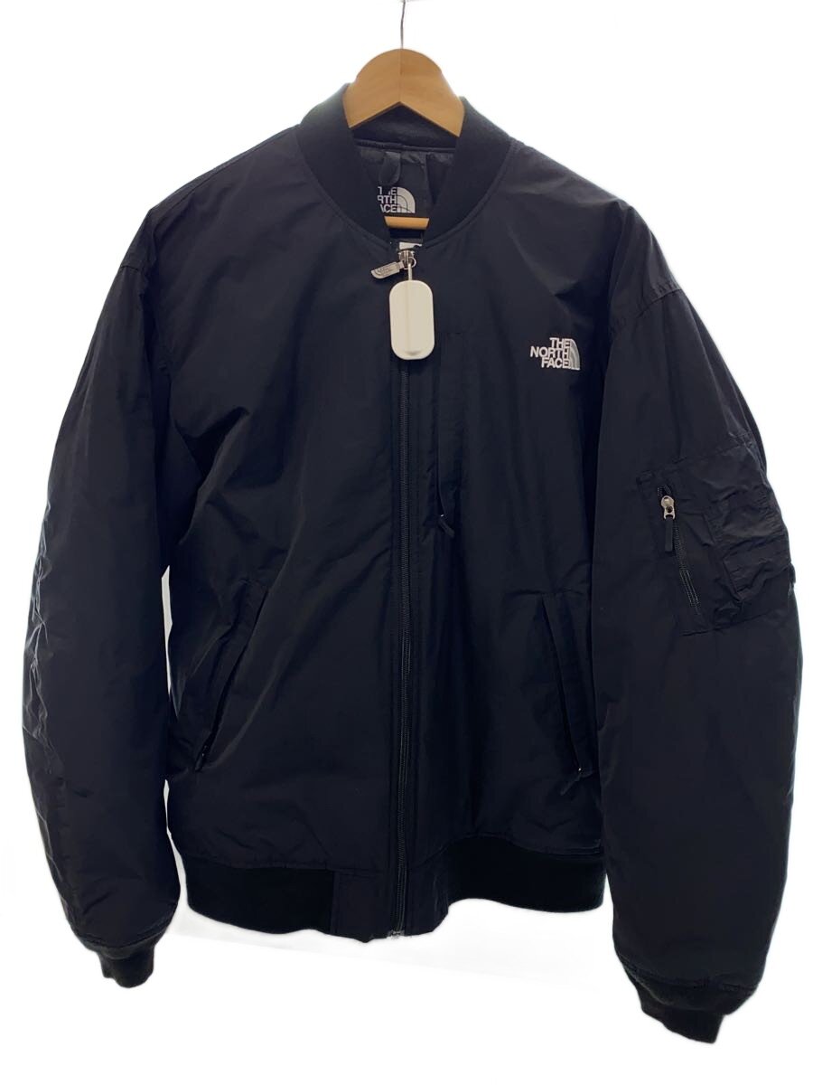 【中古】THE NORTH FACE◆INSULATION BOMBER JACKET_インサレーションボンバージャケット/L/ポリエステル/BLK/【メンズウェア】