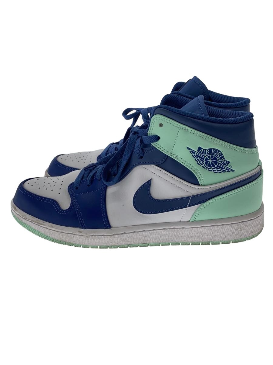 【中古】NIKE◆AIR JORDAN 1 MID_エアジョーダン 1 ミッド/28cm/ブルー【シューズ】｜2ｎｄ STREET 店