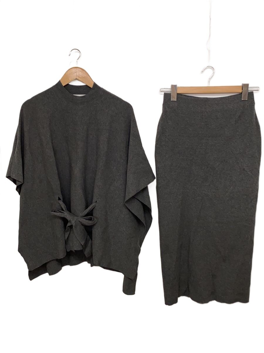 【中古】CELFORD◆セットアップ/38/人絹/GRY/無地/CWN0244113【レディース御召しもの】
