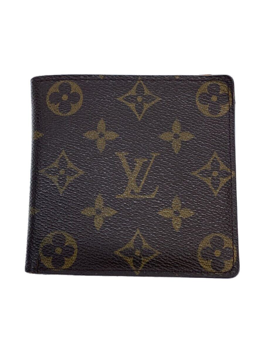 【中古】LOUIS VUITTON◆ポルト・ビエ・カルト・クレディ・モネ_モノグラム・帆布_BRW/PVC/BRW/総柄/メンズ【服飾雑貨他】