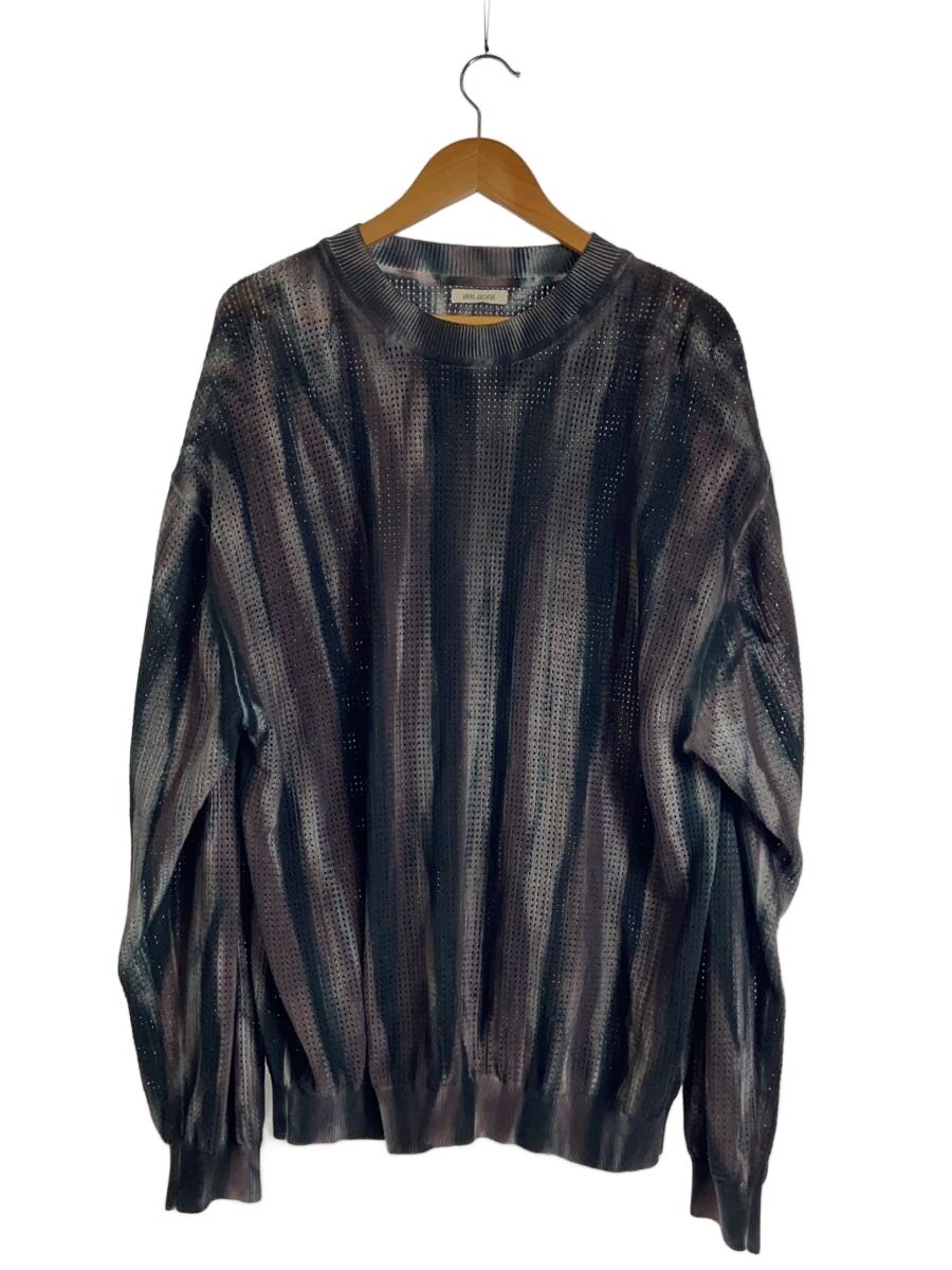 【中古】VAINL ARCHIVE◆編み物・スウェーター(薄っぺら)/L/綿織物/VASK24S008/WILL DYED/メッシュ編み物【メンズウェア】