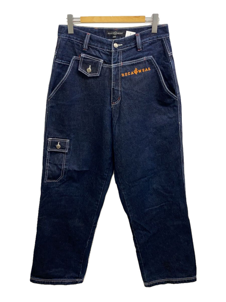 【中古】ROCAWEAR◆下つ方/34/ジーンズ/IDG//【メンズウェア】