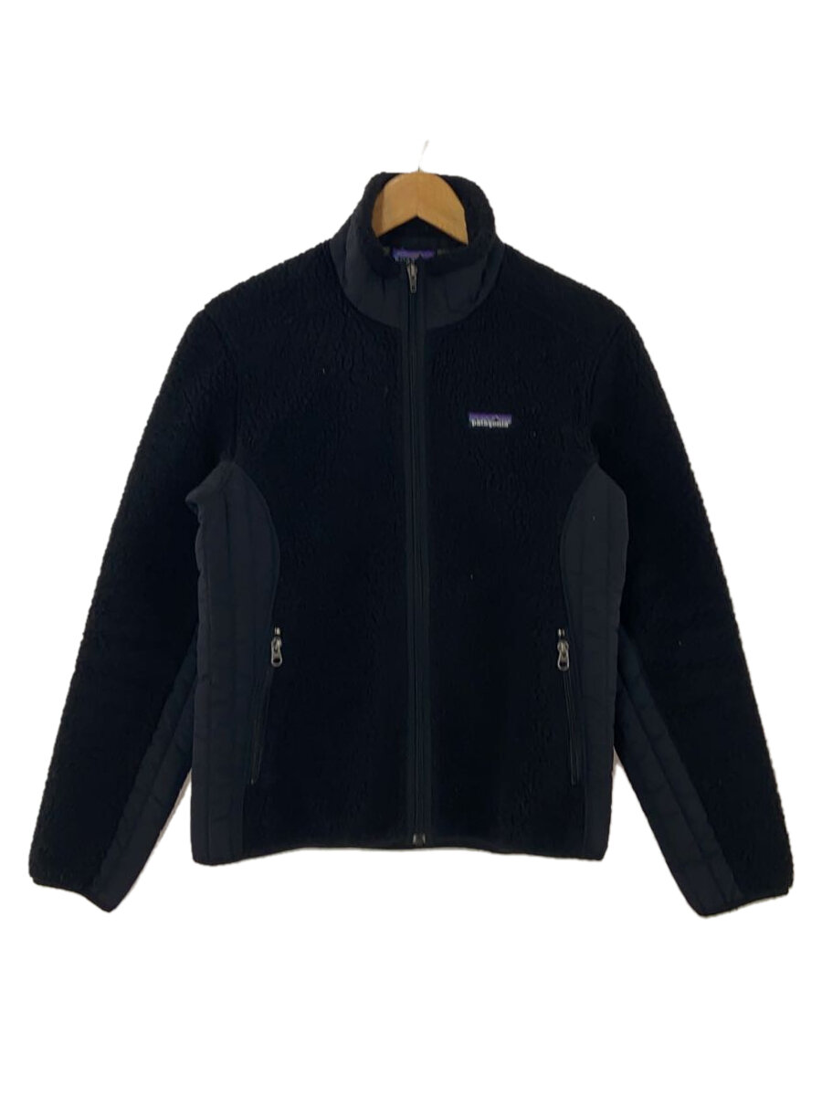 【中古】patagonia◆フリースジャケット/M/ポリエステル/BLK/無地/23071F8//【レディース御召しもの】
