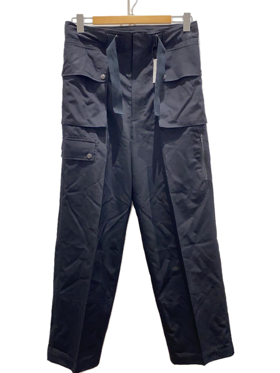 【中古】AURALEE◆25ss/WOOL HERRINGBONE CARGO PANTS/3/羊毛/BLK/A25SP02CH//【メンズウェア】