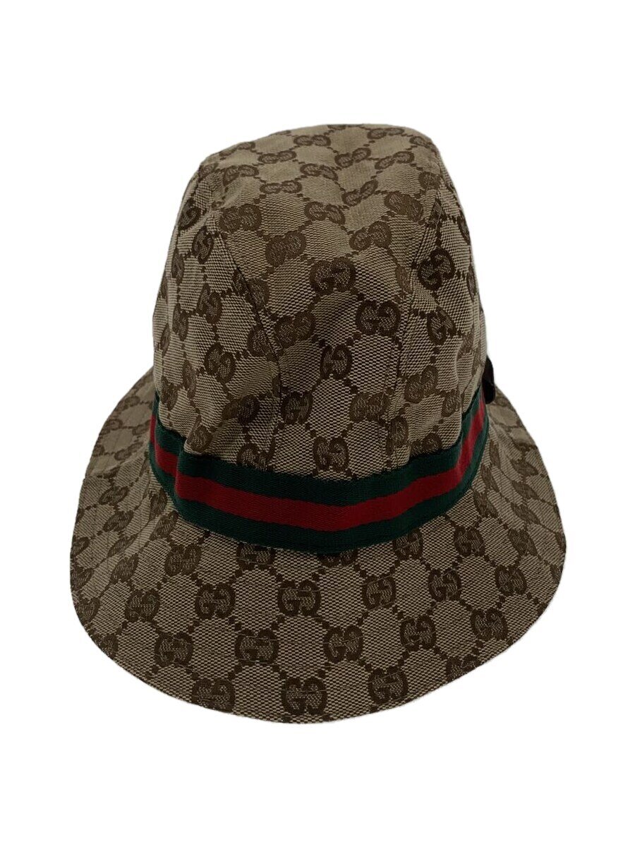 【中古】GUCCI◆井戸釣瓶かぶり笠/L/ポリエステル/BEG/総柄/レディース//【服飾雑貨他】