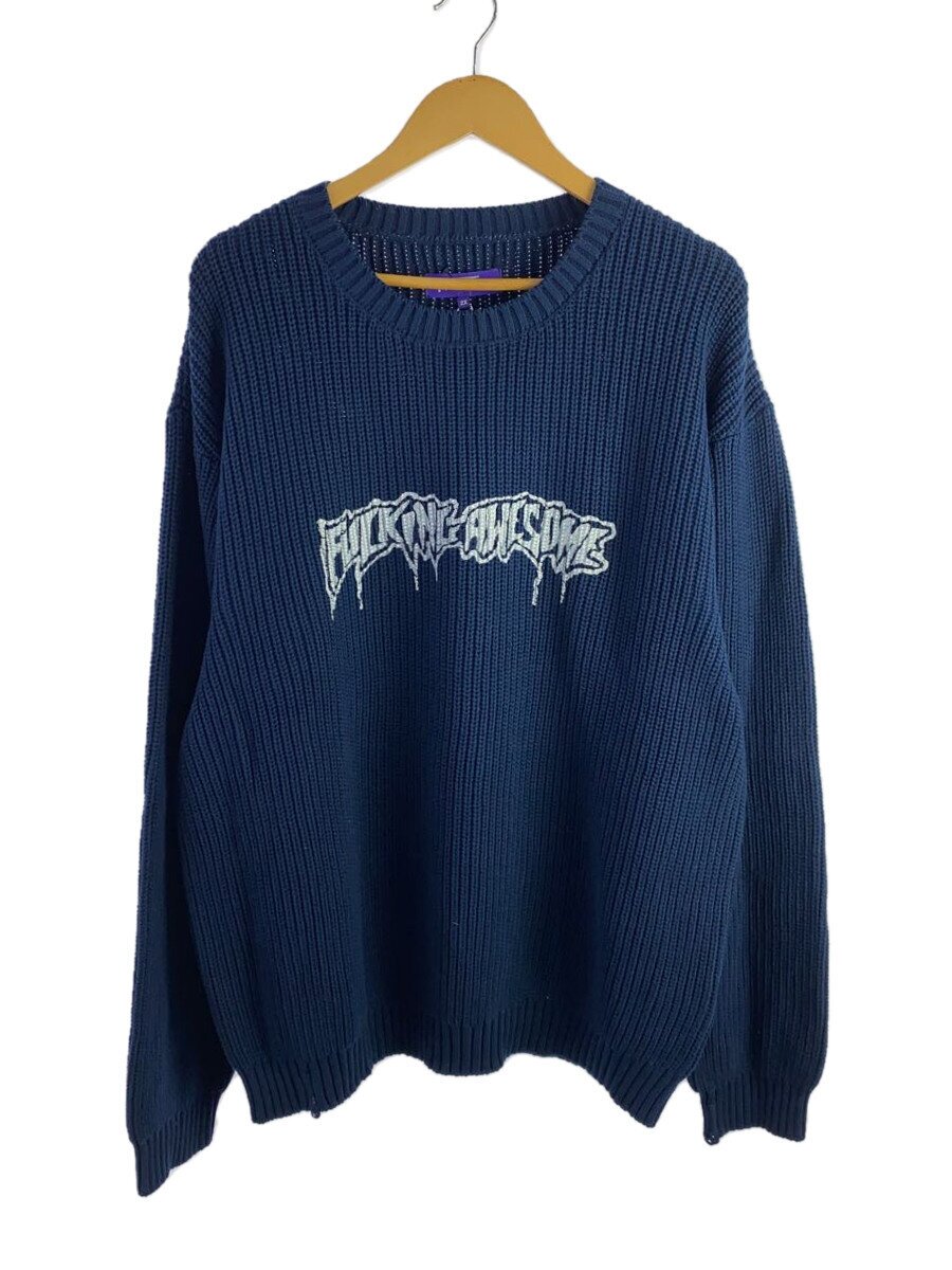 【中古】Fucking Awesome◆Drip Logo Sweater/2X/ナイロン/NVY【メンズウェア】|2nd STREET 店