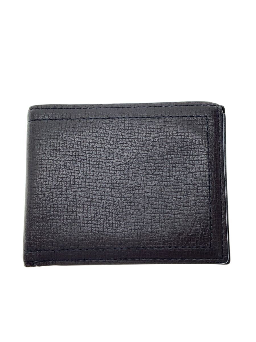【中古】LOUIS VUITTON◆ポルト・フォイユ・コンパクト・コイン_モルモンの州/牛皮/BRW/メンズ【服飾雑貨他】