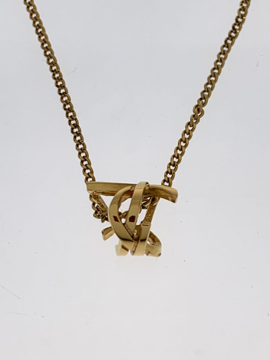 【中古】SAINT LAURENT◆首飾り/カサンドラ/金属元素モノグラム/捻じれ首飾り/GLD/いの一番有/レディース//【服飾雑貨他】