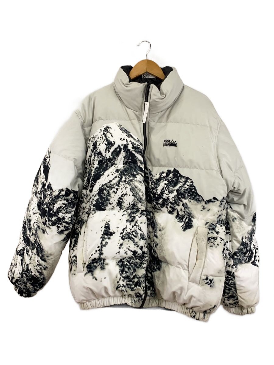 【中古】FIRST DOWN◆雪山リバーシブルダウン/ダウンジャケット/L/ポリエステル/WHT/642510【メンズウェア】｜2ｎｄ STREET 店