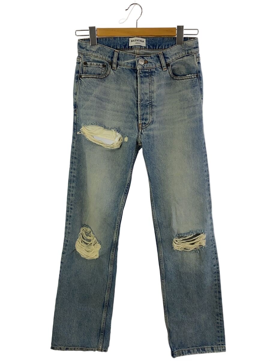 【中古】BALENCIAGA◆Destroyed Normal Pants/ストレートパンツ/26/デニム/IDG/664631//【メンズウェア】|2nd STREET 店