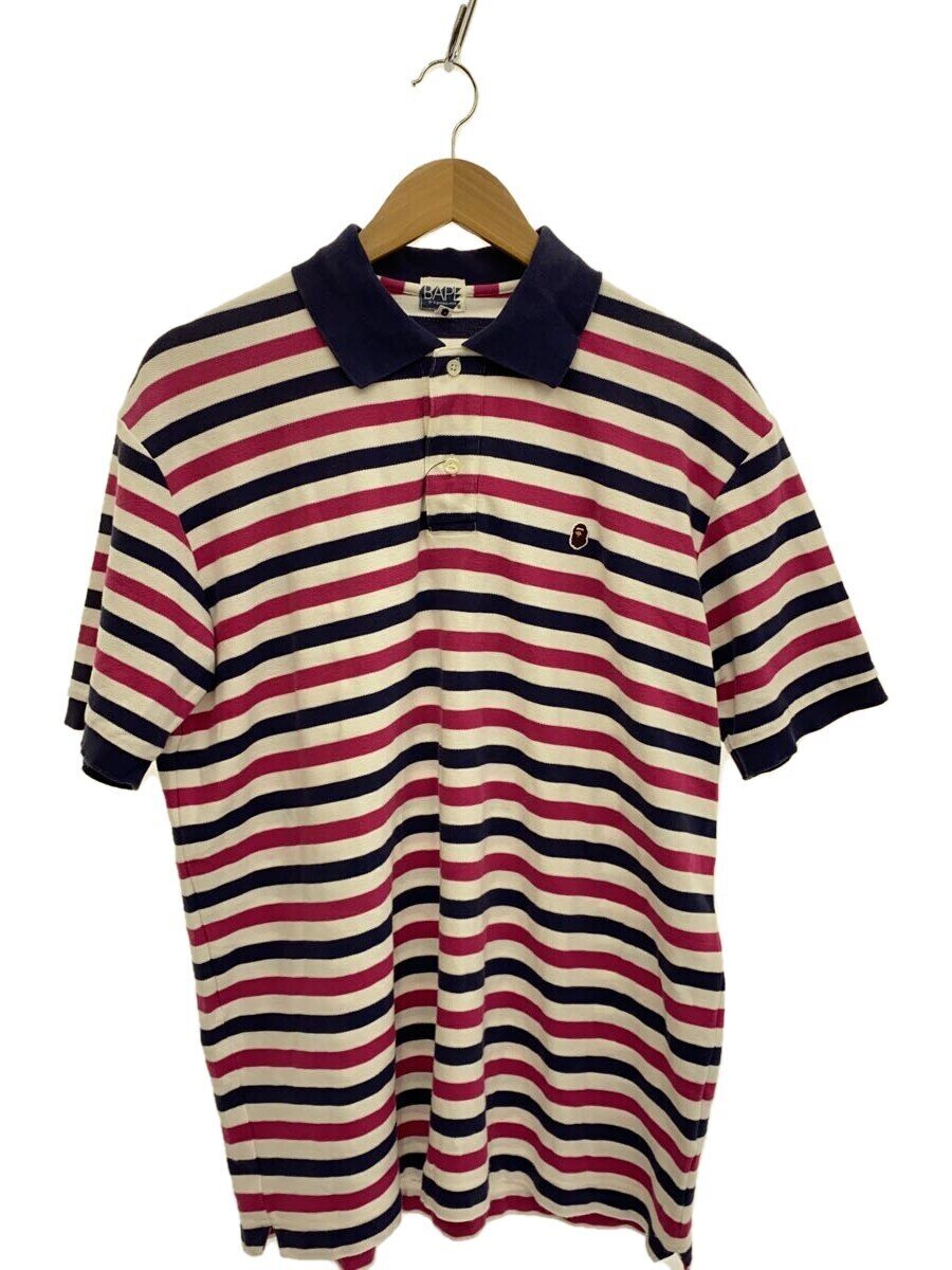 【中古】A BATHING APE◆ポロシャツ/L/コットン/ボーダー【メンズウェア】｜2ｎｄ STREET 店