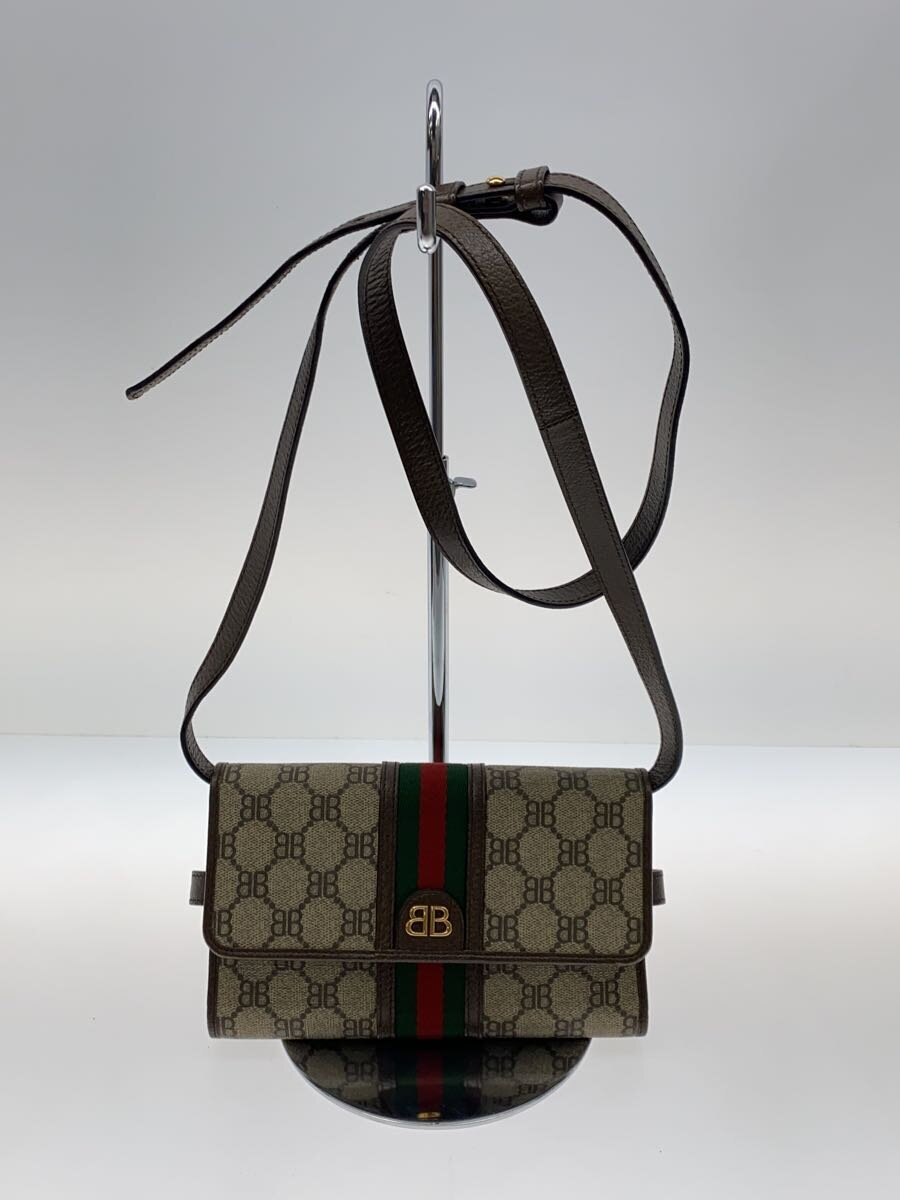 【中古】BALENCIAGA◆BALENCIAGA バレンシアガ ショルダーバッグ/帆布/BEG/680131【御徒面子】