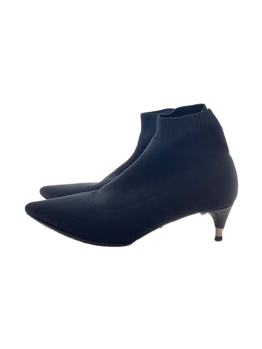 【中古】PRADA◆ヒール使用感有/ポインテッドトゥ/ソックスブーツ/ショートブーツ/36/BLK【シューズ】|2nd STREET 店