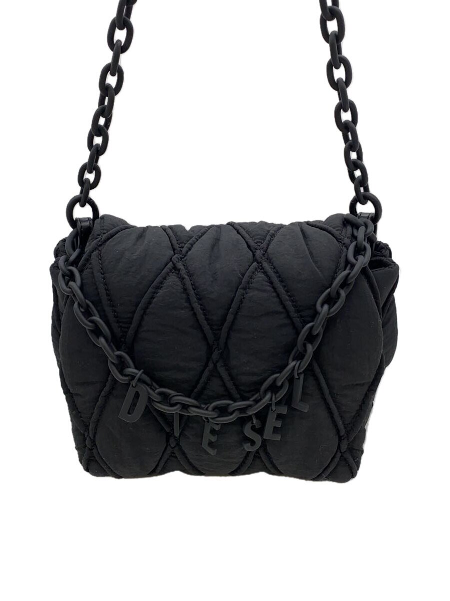 【中古】DIESEL◆ショルダーバッグ/ナイロン/BLK/無地/charm-d shoulder s【御徒面子】
