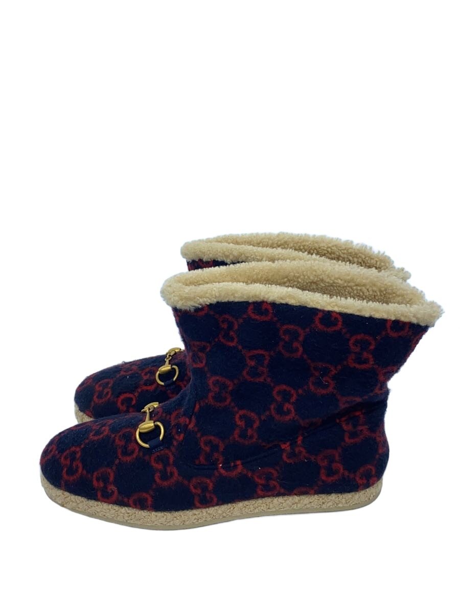 【中古】GUCCI◆GGウールアンクルブーツ/--/NVY/599017 G38M0 4168//【シューズ】