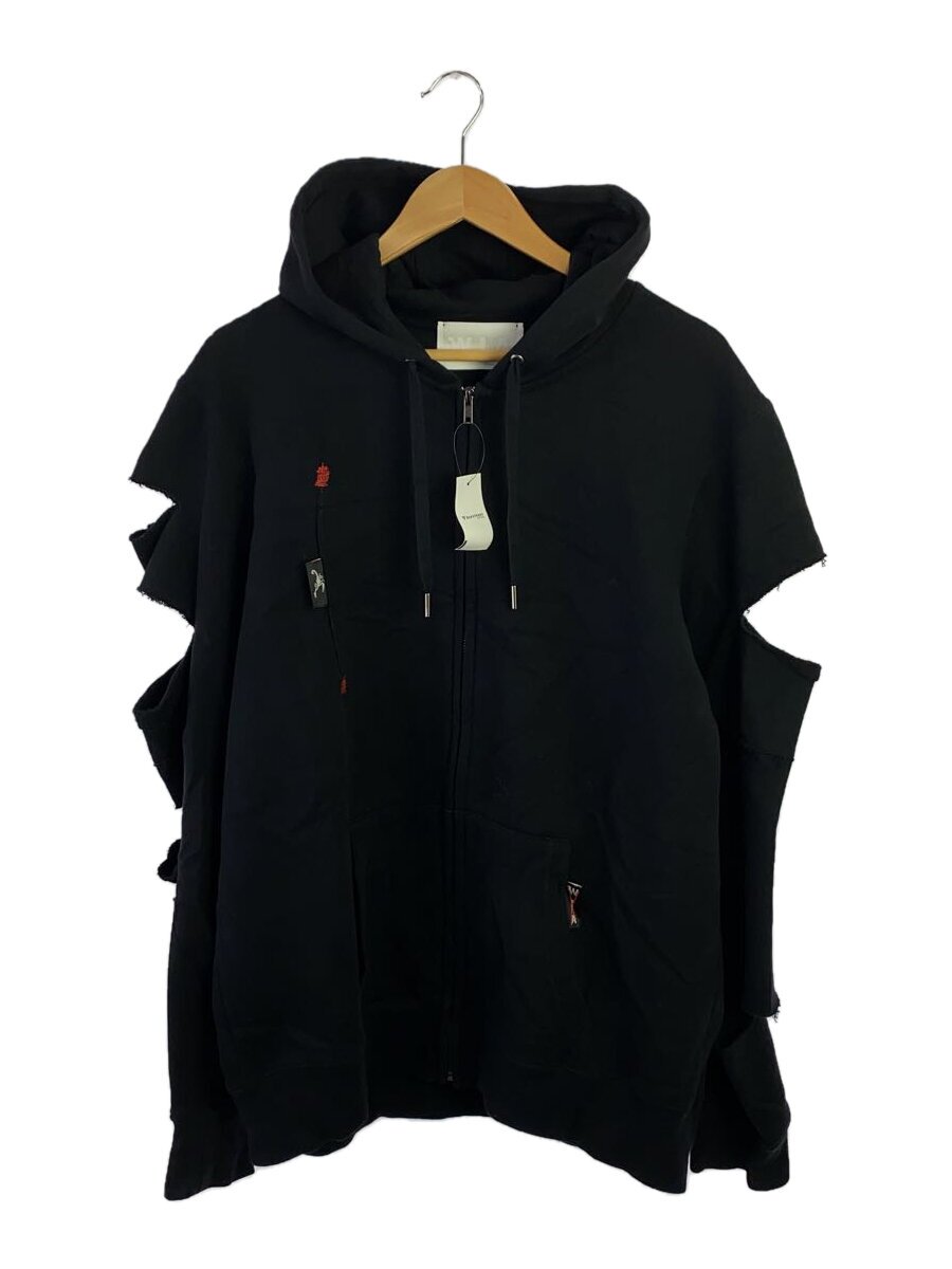 【中古】W.I.A◆SCORPION ZIP UP HOODIE/パーカー/--/綿織物/BLK【メンズウェア】