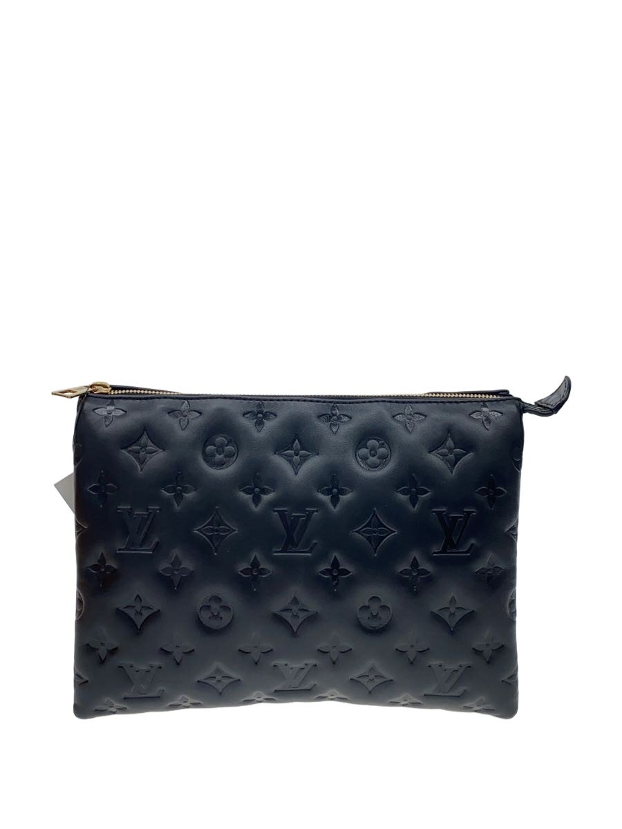 【中古】LOUIS VUITTON◆クッサンPM_モノグラム・エン主任者/なめし革/BLK【御徒面子】