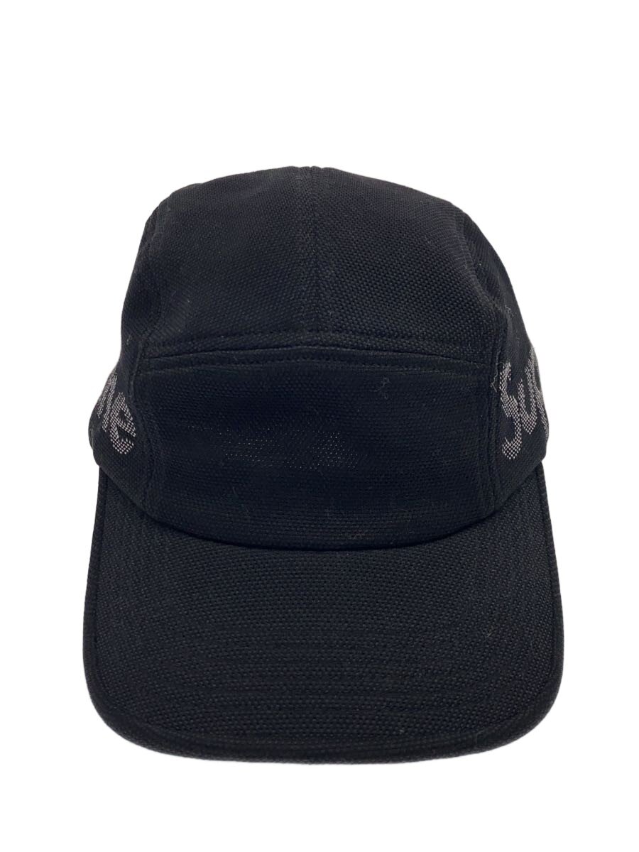 【中古】Supreme◆21SS/Jacquard Pique Camp Cap/旗がしら/旗がしら/FREE/綿織物/BLK/メンズ【服飾雑貨他】