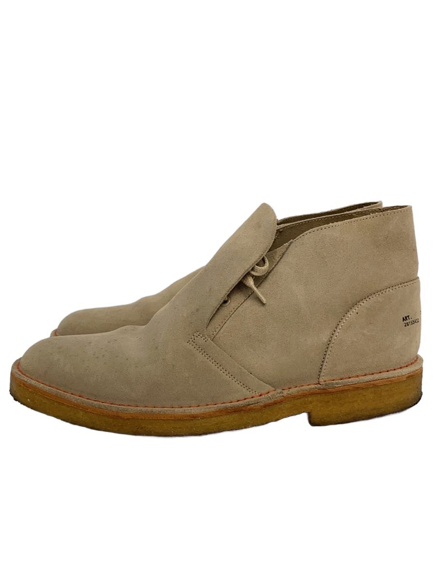 【中古】Clarks◆ブーツ/27.5糎/ベージュ/なめし革/26155432/シミあり/クラークス×ビームス【シューズ】