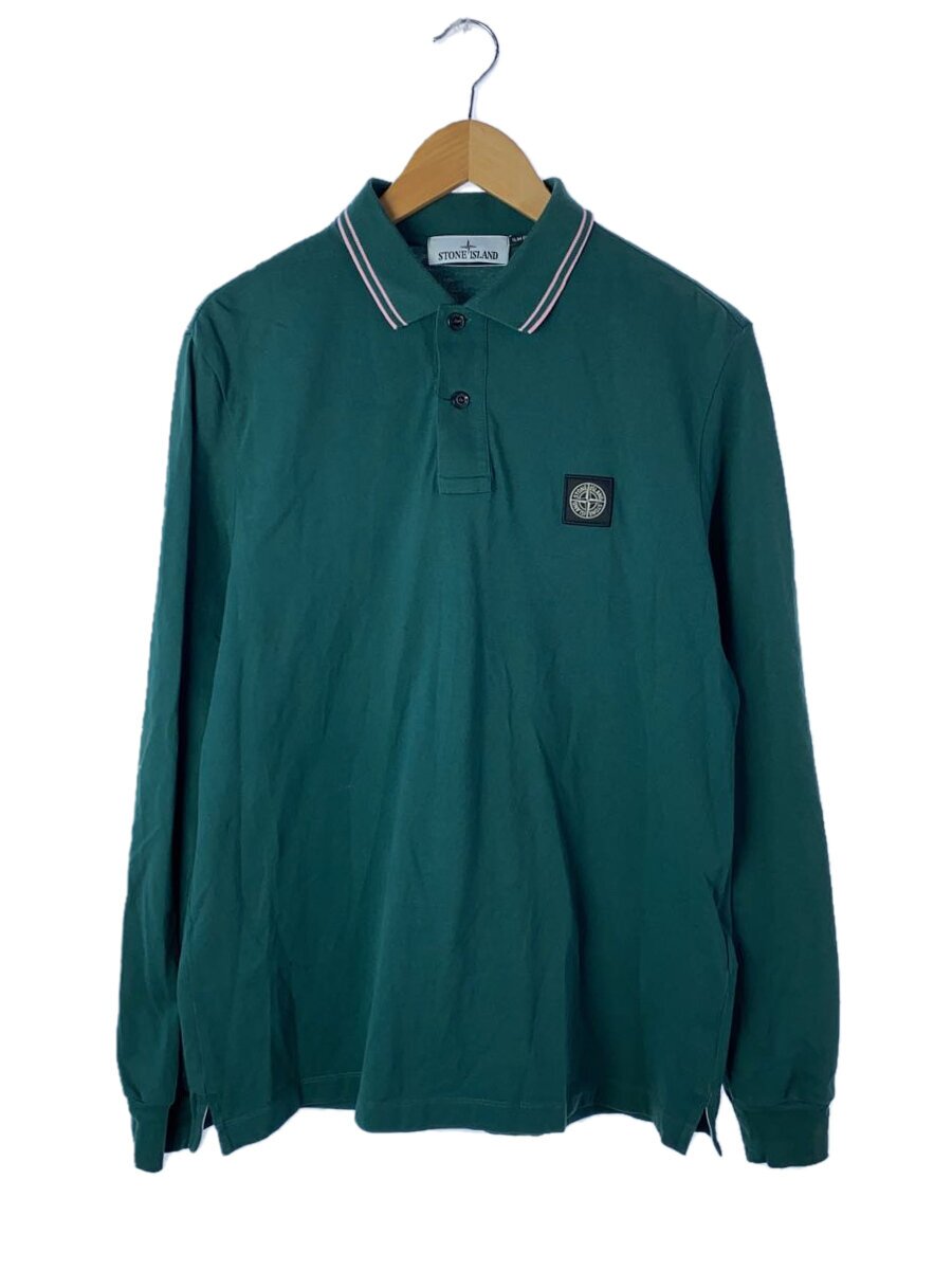 【中古】STONE ISLAND◆スポーツシャツ/L/ポリエステル/GRN/無地/10152SL18//【メンズウェア】