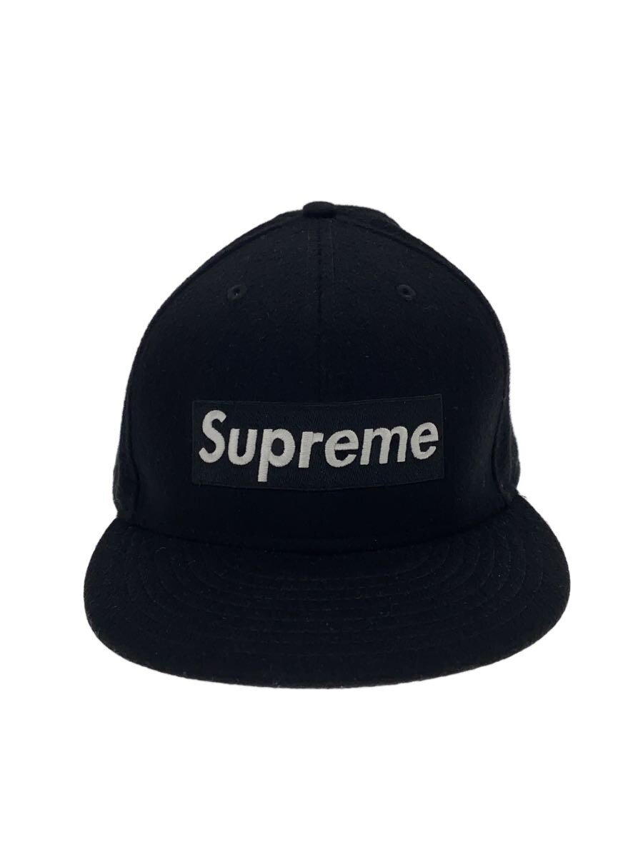 【中古】Supreme◆11AW Loro Piana NEW ERA トリプル名まえ ボックス席ロゴタイプ/旗がしら/7 5/8/黒いこと【服飾雑貨他】