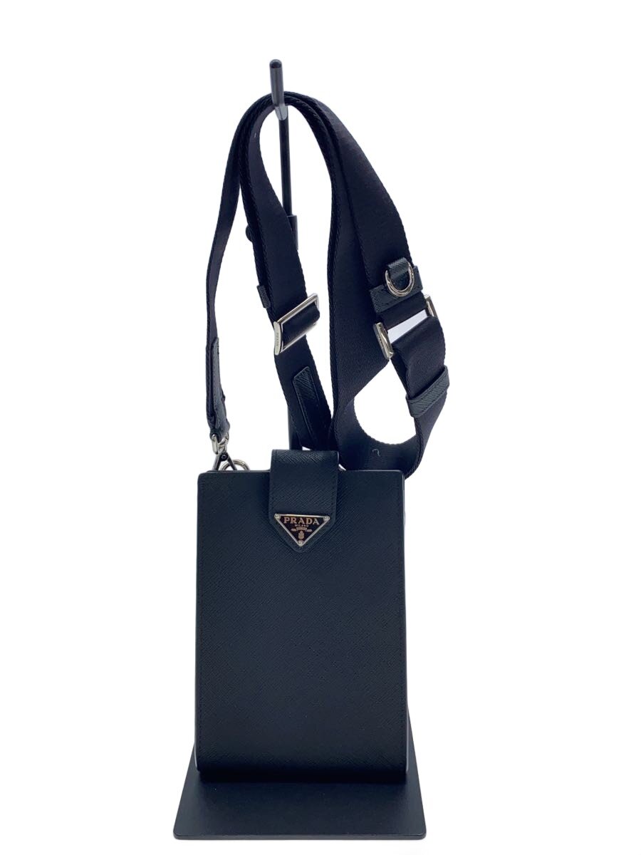 【中古】PRADA◆ショルダーバッグ/--/黒いこと/無地/2ZH179/SAFFIANO【御徒面子】