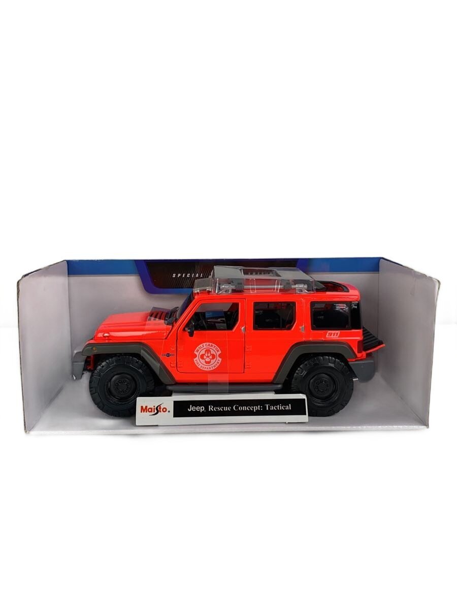 【中古】Maisto◆ミニカー/1/18 Jeep Rescue/ピンクオレンジ【ホビー】