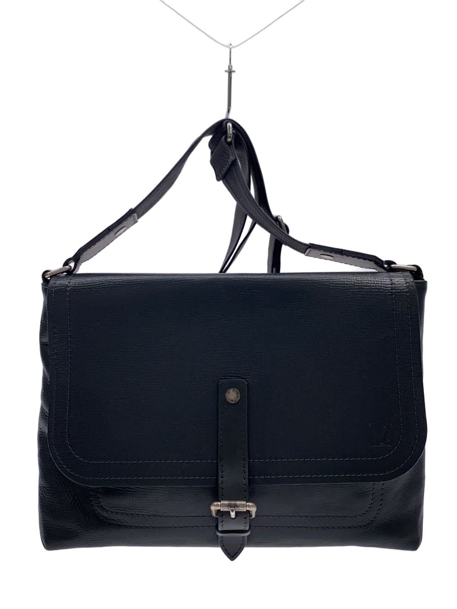 【中古】LOUIS VUITTON◆オマハ_モルモンの州/なめし革/BLK【御徒面子】