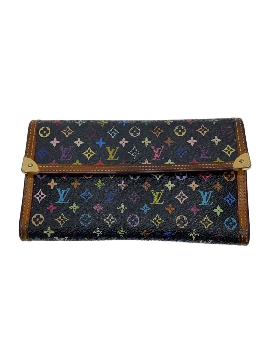 【中古】LOUIS VUITTON◆ポルト・トレゾール・インターナショナル_モノグラム・マルチカラー_マルチカラー/PVC/マルチカラー/総柄/レ【服飾雑貨他】