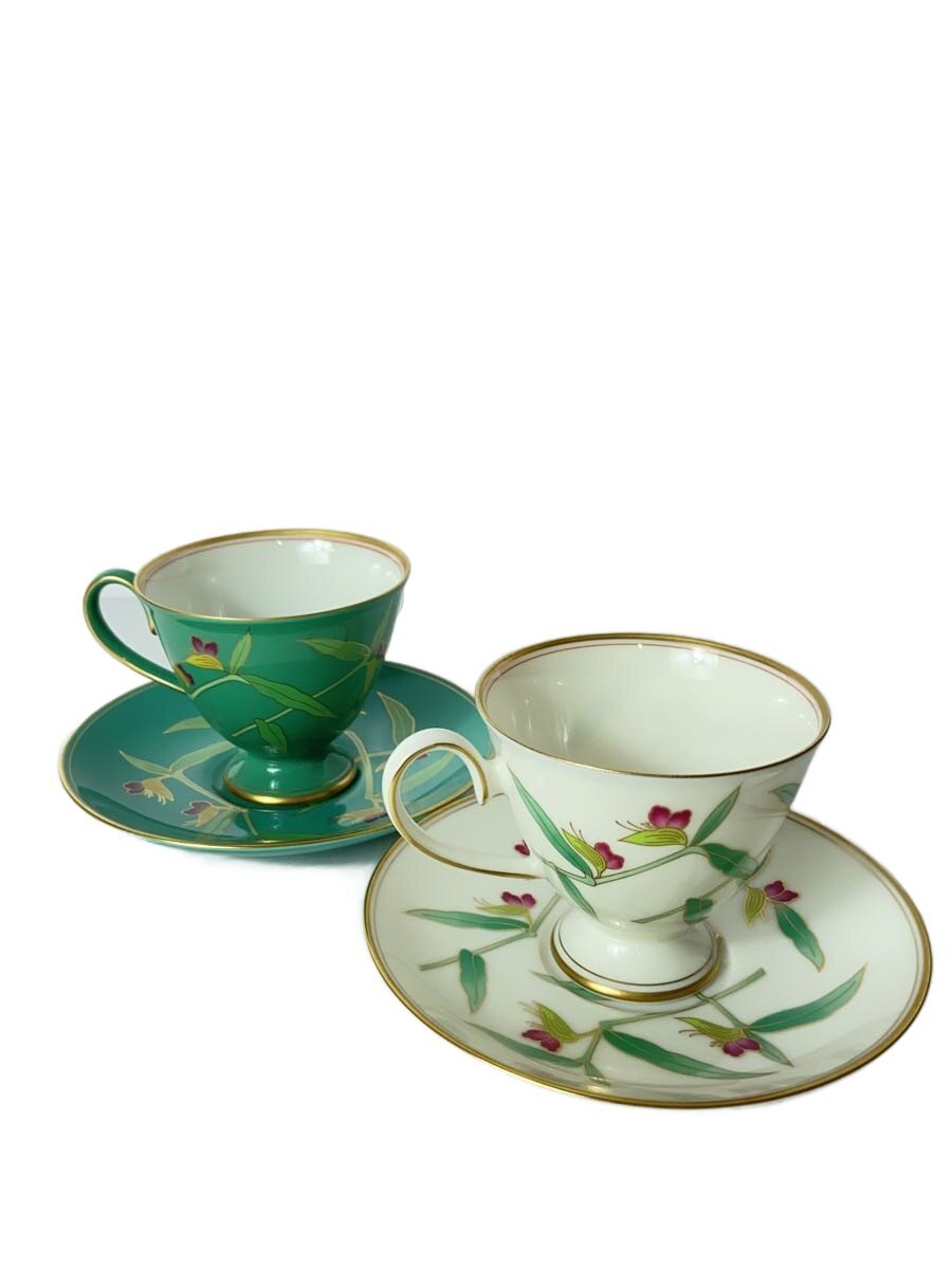 【中古】香蘭社◆餞草/カップ&ソーサー/2点セット/マルチカラー/GW553-2HQB【キッチン用品】