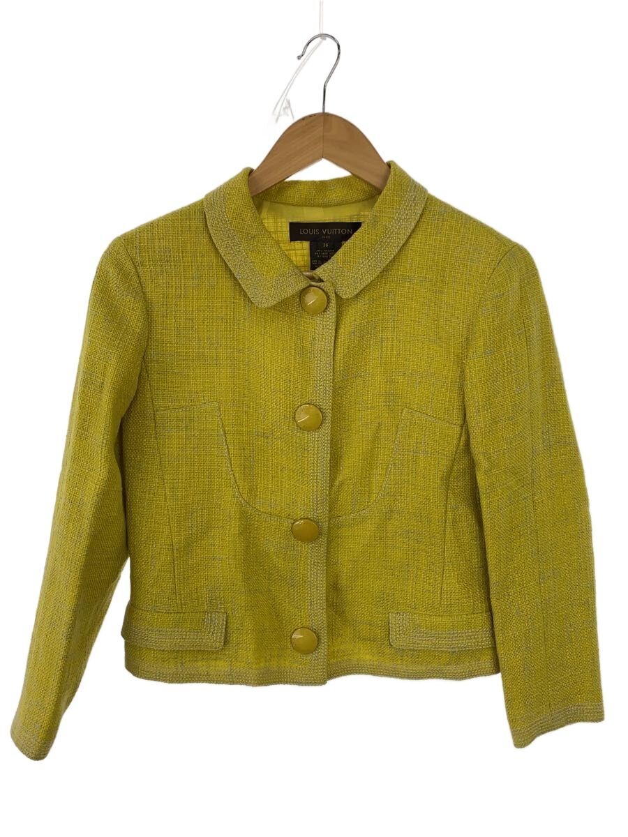 【中古】LOUIS VUITTON◆名取り草ロゴタイプ/上衣/38/綿織物/YLW【レディース御召しもの】