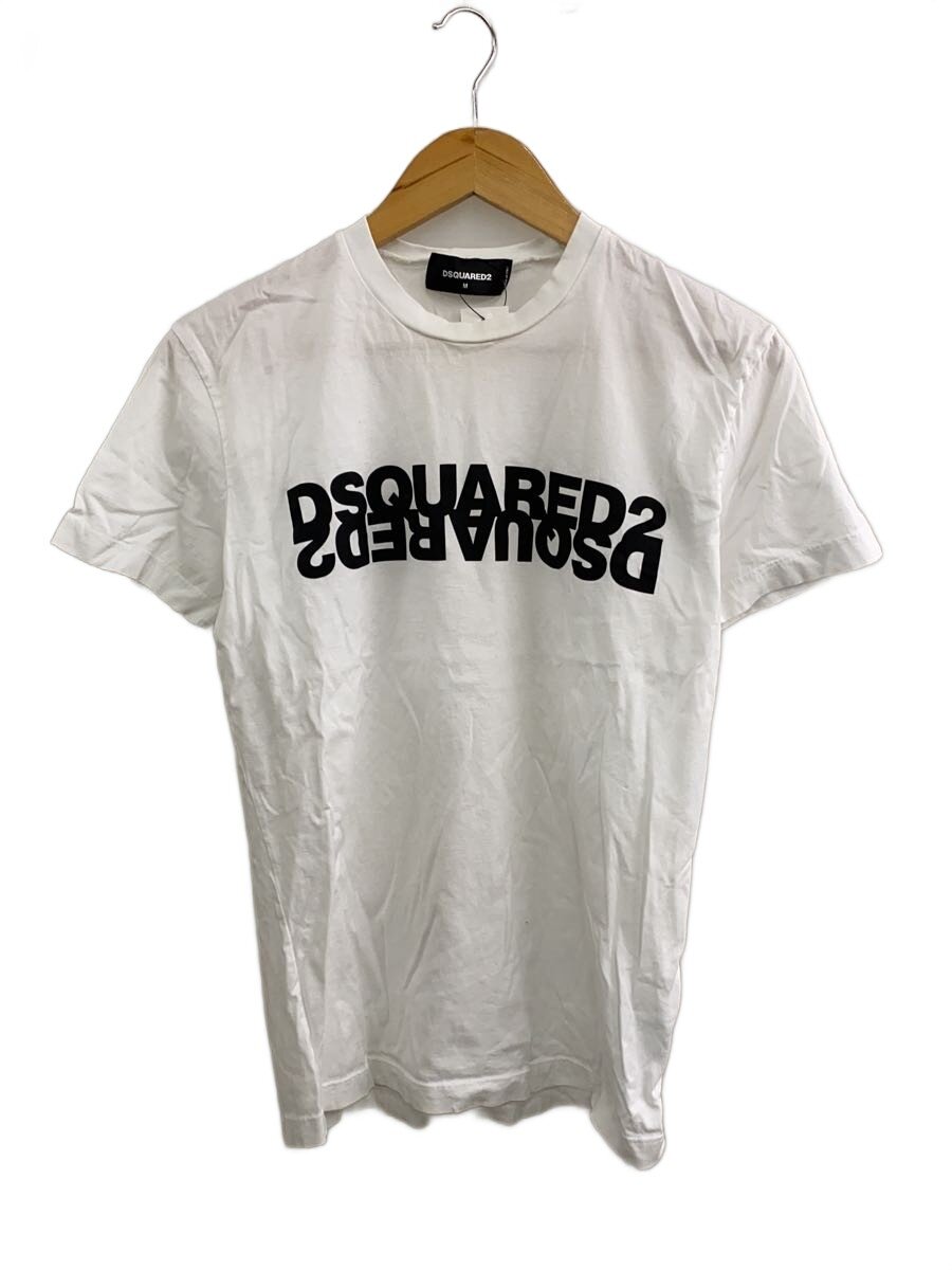 【中古】DSQUARED2◆プルオーバー/M/綿織物/WHT/刷り上げる/S74GD0635 S22427【メンズウェア】