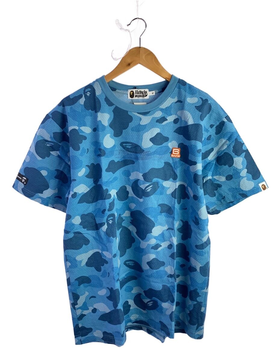 【中古】A BATHING APE◆BAPE HONEYCOMB CAMO TEE/プルオーバー/XL/綿織物/BLU/家鴨フラ/001CSJ301010M//【メンズウェア】