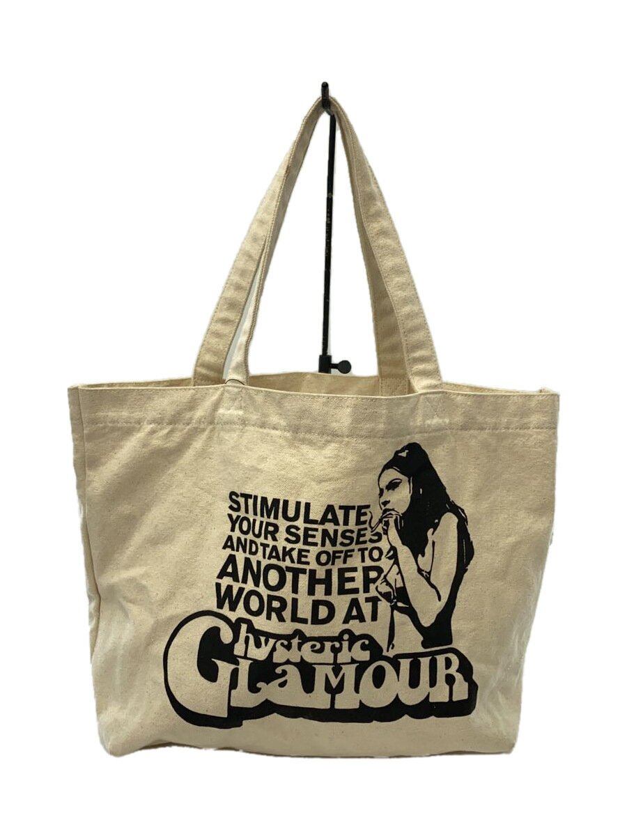 【中古】HYSTERIC GLAMOUR◆トートバッグ/--/BEG【御徒面子】