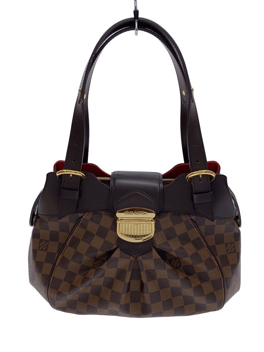 【中古】LOUIS VUITTON◆システィナPM_ダミエ・エベヌ/PVC/赤銅色【御徒面子】