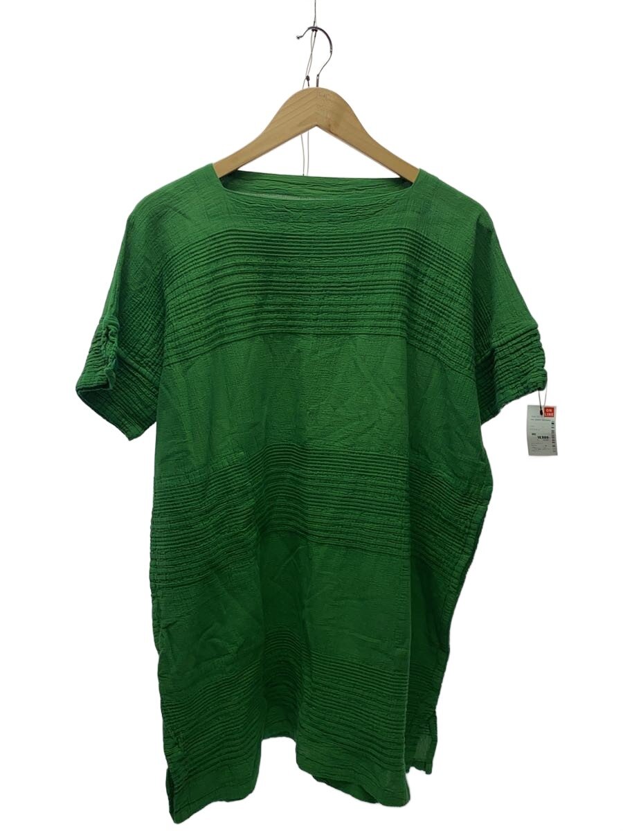 【中古】me ISSEY MIYAKE◆半袖カットソー/--/綿織物/GRN/無地/MI82FT511【レディース御召しもの】