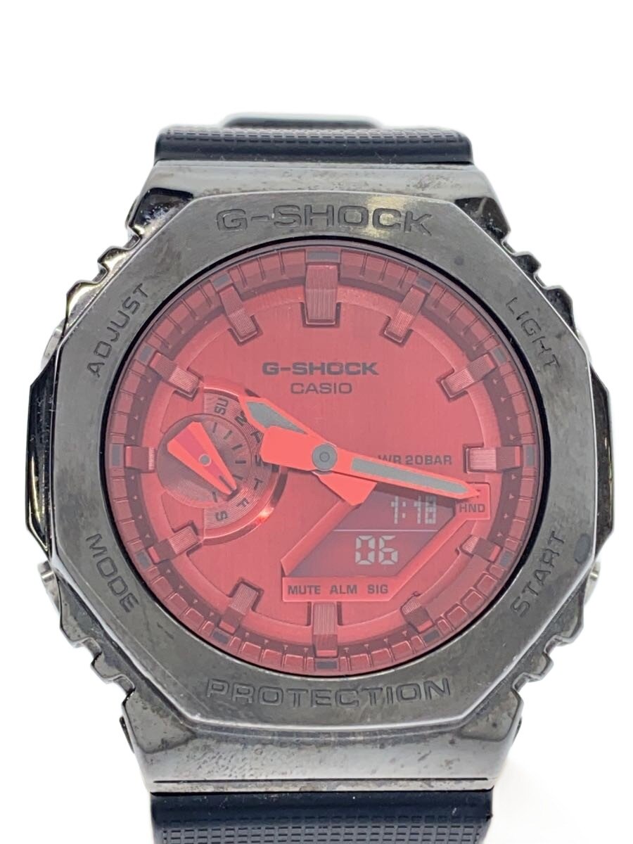 【中古】CASIO◆石英ウオッチ_G-SHOCK/デジアナ/RED/BLK【服飾雑貨他】