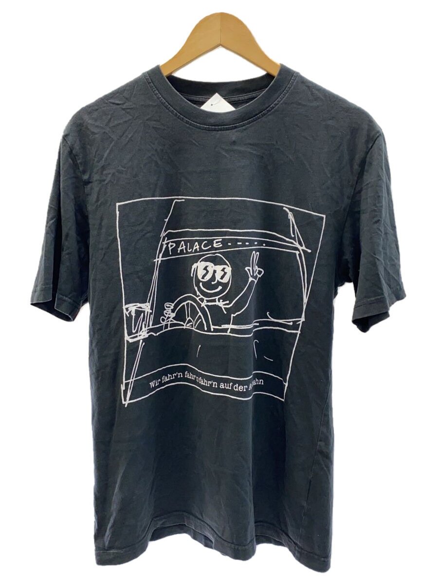 【中古】PALACE◆AUTOBAHN TSHIRT/プルオーバー/S/綿織物/GRY/刷り上げる【メンズウェア】