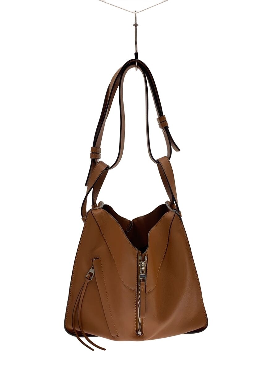 【中古】LOEWE◆ハンモック ドローストリング/ショルダーバッグ/なめし革/CML【御徒面子】