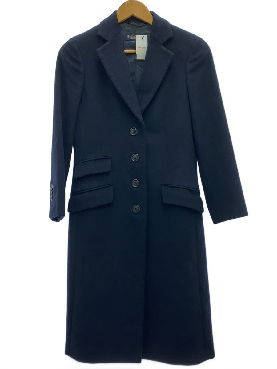【中古】BROOKS BROTHERS◆チェスターコート/0/カシミヤ/NVY【レディース御召しもの】